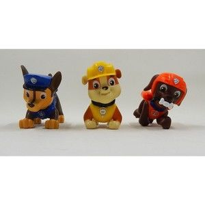 Paw Patrol Action Figures Marshall Rubble Zuma Chase Spin Master Lot of 3